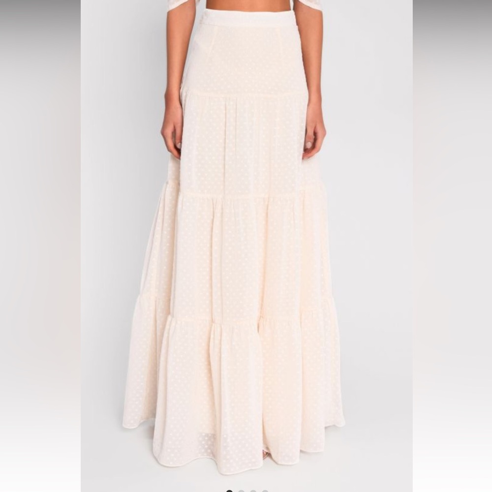 True Decadence cream Dubby spot Maxi Skirt 🩷